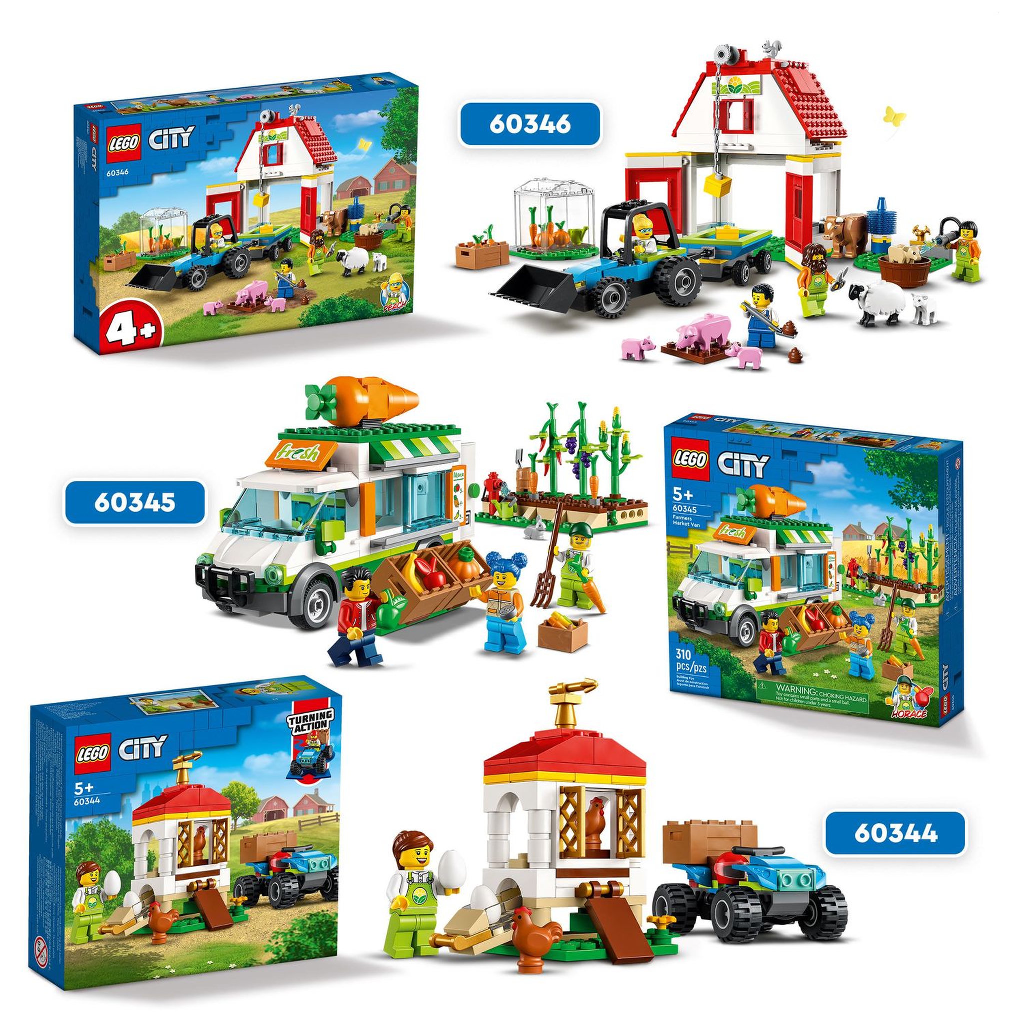 Voir la diapositive 8 : LEGO City 60345 Le camion de marche des fermiers 