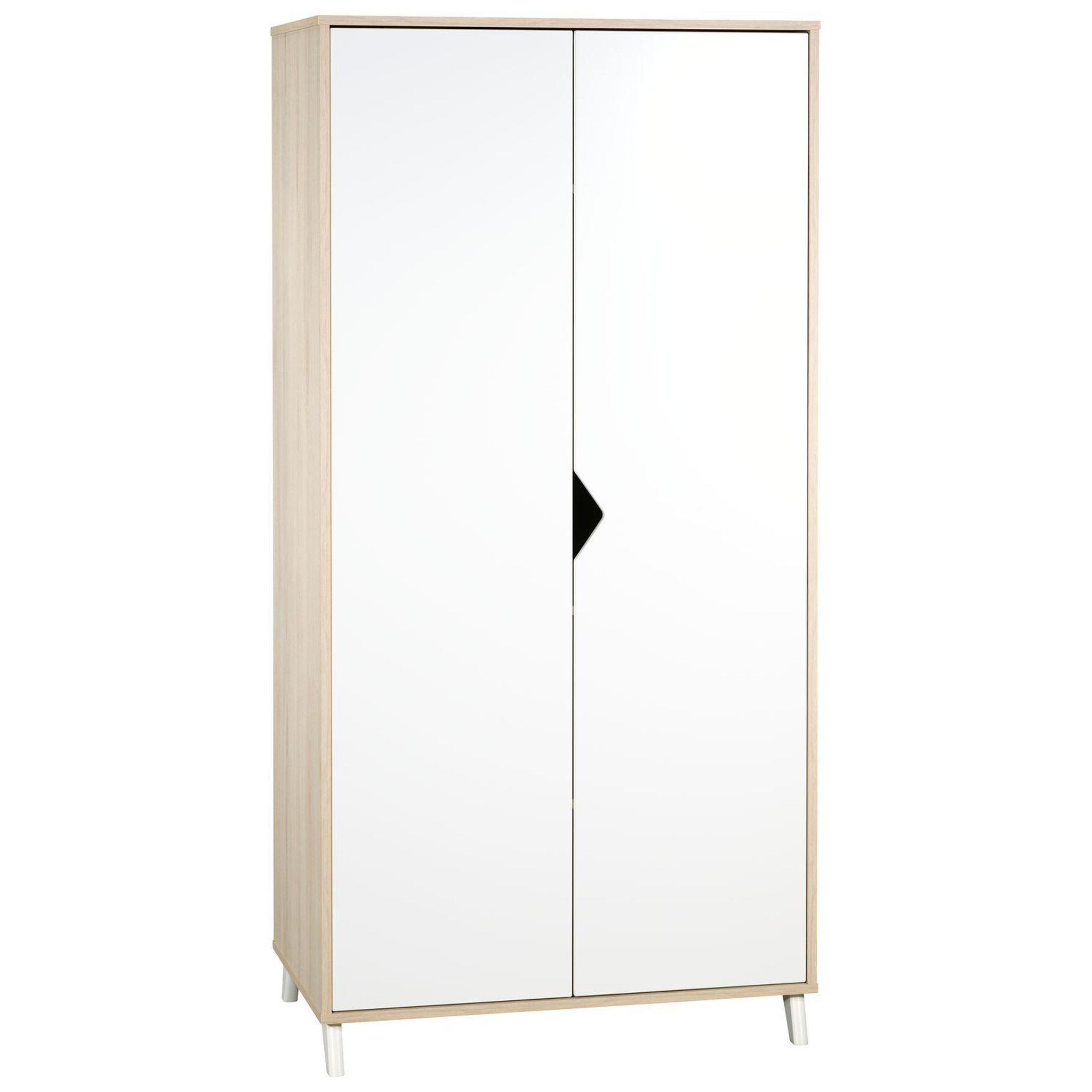 Voir la diapositive 1 : BABY PRICE Armoire bébé 2 portes SCANDI, coloris naturel 