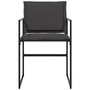 Voir la diapositive 4 : VIDAXL Chaises de jardin et coussins lot de 4 noir acier et textilene