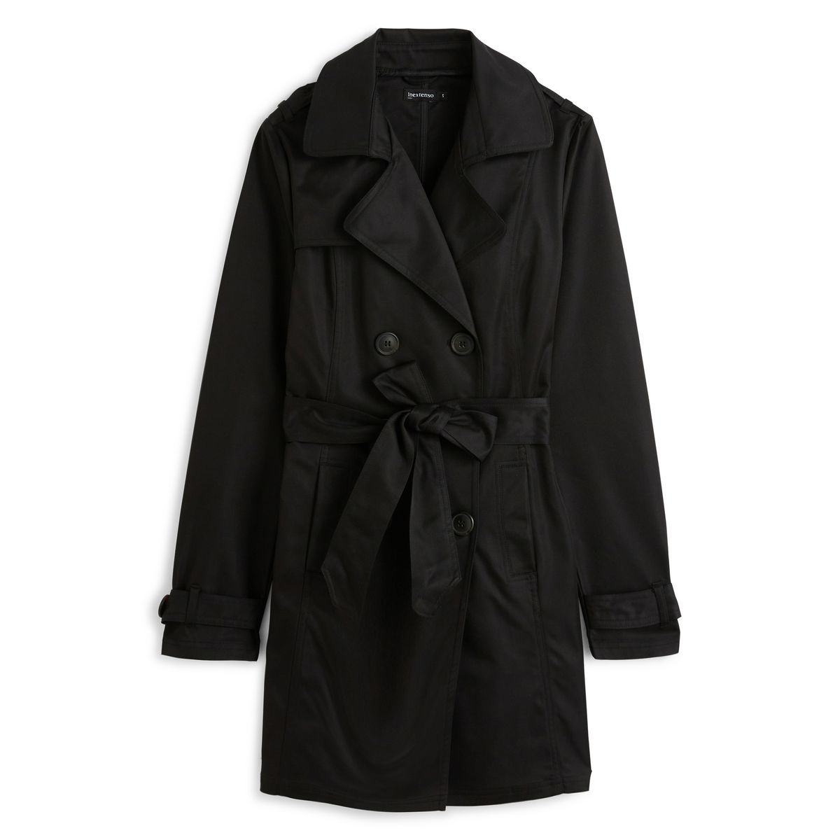 INEXTENSO Imperméable noir femme