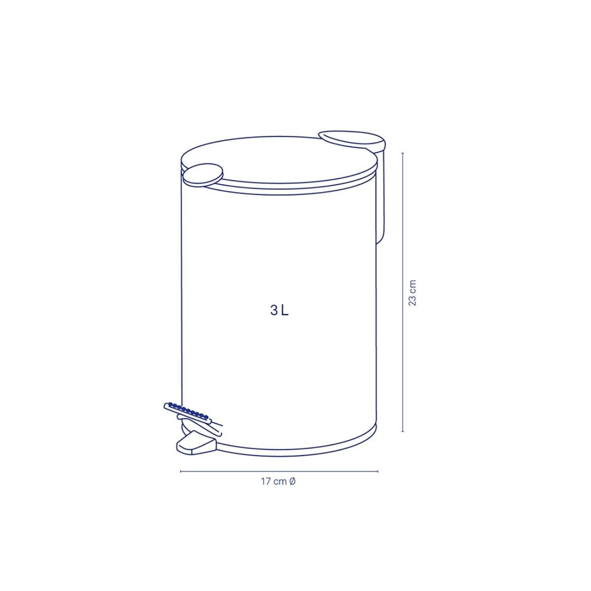 Kela line Poubelle à pédale 3l - 23615