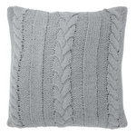Paris Prix Coussin Déco Tricoté  Twist  45x45cm Gris