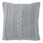 Voir la diapositive 1 : Paris Prix Coussin Déco Tricoté  Twist  45x45cm Gris