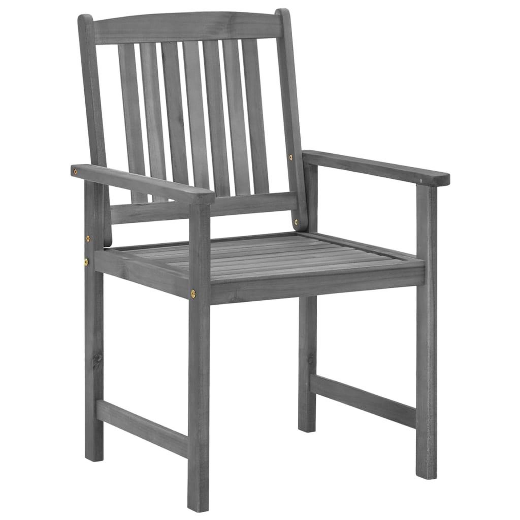 Voir la diapositive 4 : VIDAXL Chaises de jardin et coussins lot de 4 Gris Bois acacia massif