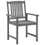 Voir la diapositive 4 : VIDAXL Chaises de jardin et coussins lot de 4 Gris Bois acacia massif