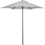 Voir la diapositive 1 : OUTSUNNY Parasol droit de jardin balcon terrasse grande taille toile polyester 160 g/m² Ø 1,96 x 2H m mât alu gris clair