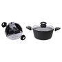 Voir la diapositive 2 : Excellent houseware Excellent Houseware Casserole avec couvercle 24 cm Aluminium forge
