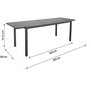 Voir la diapositive 4 : Habitat et Jardin Table de jardin extensible en métal  Salou  - 240/300 x 100 x 75 cm - Gris