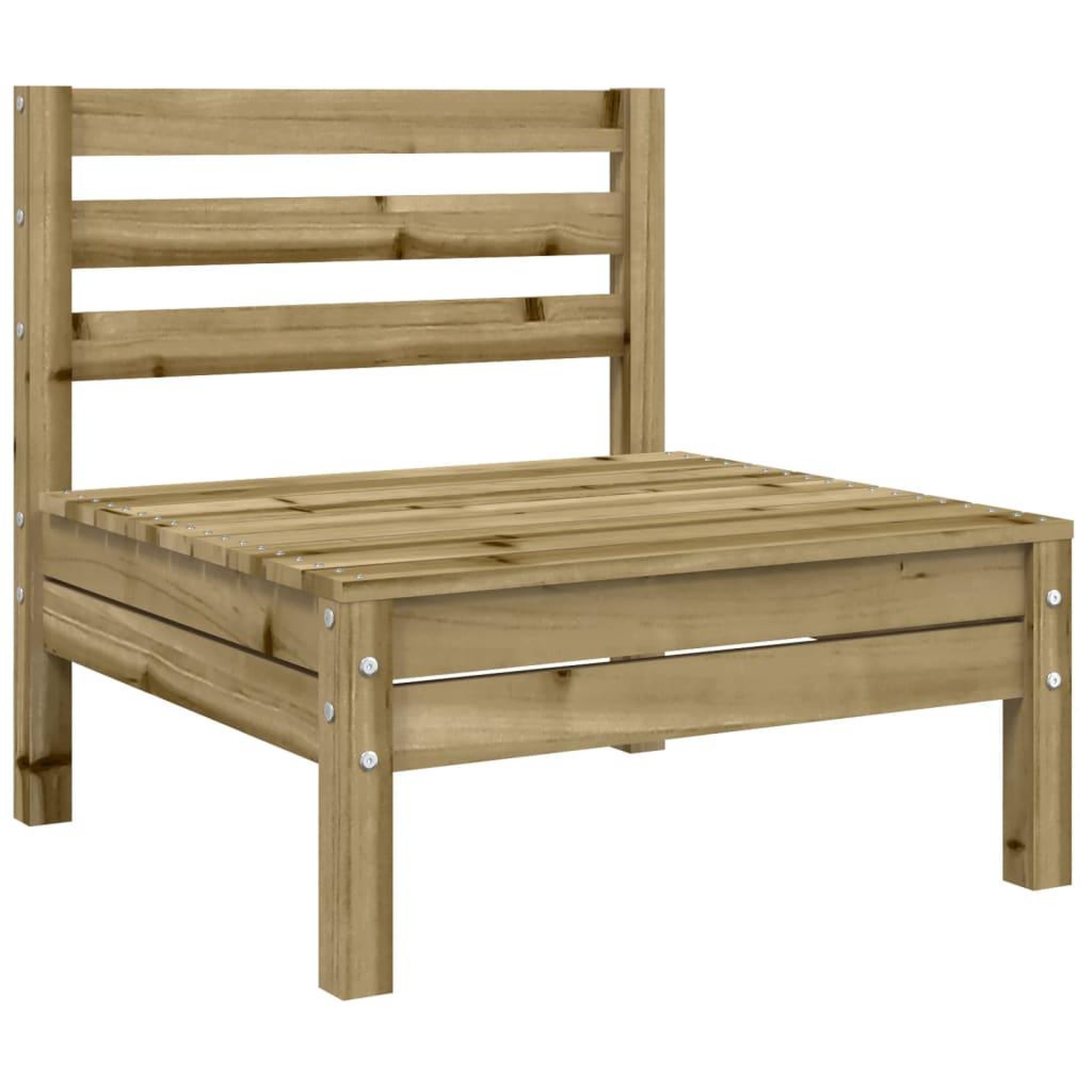 Voir la diapositive 5 : VIDAXL Canape de jardin sans accoudoirs et coussins bois pin impregne