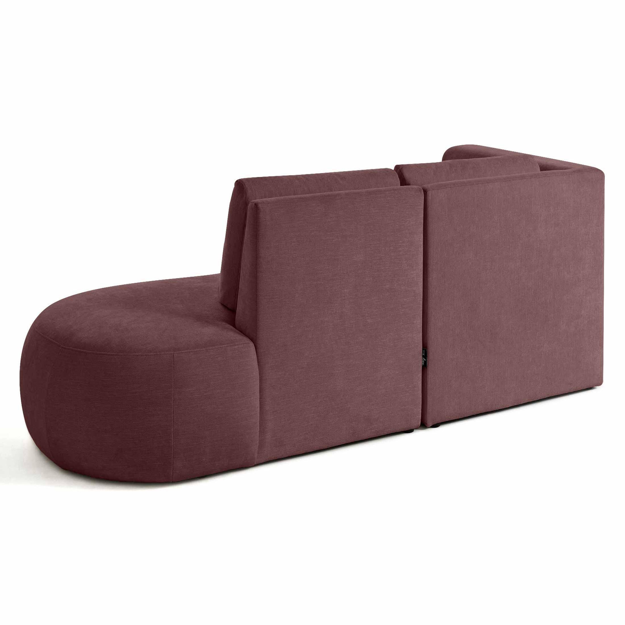 Voir la diapositive 6 : LISA DESIGN Santorini - canapé modulable d'angle gauche + pouf - 4 places - en tissu texturé