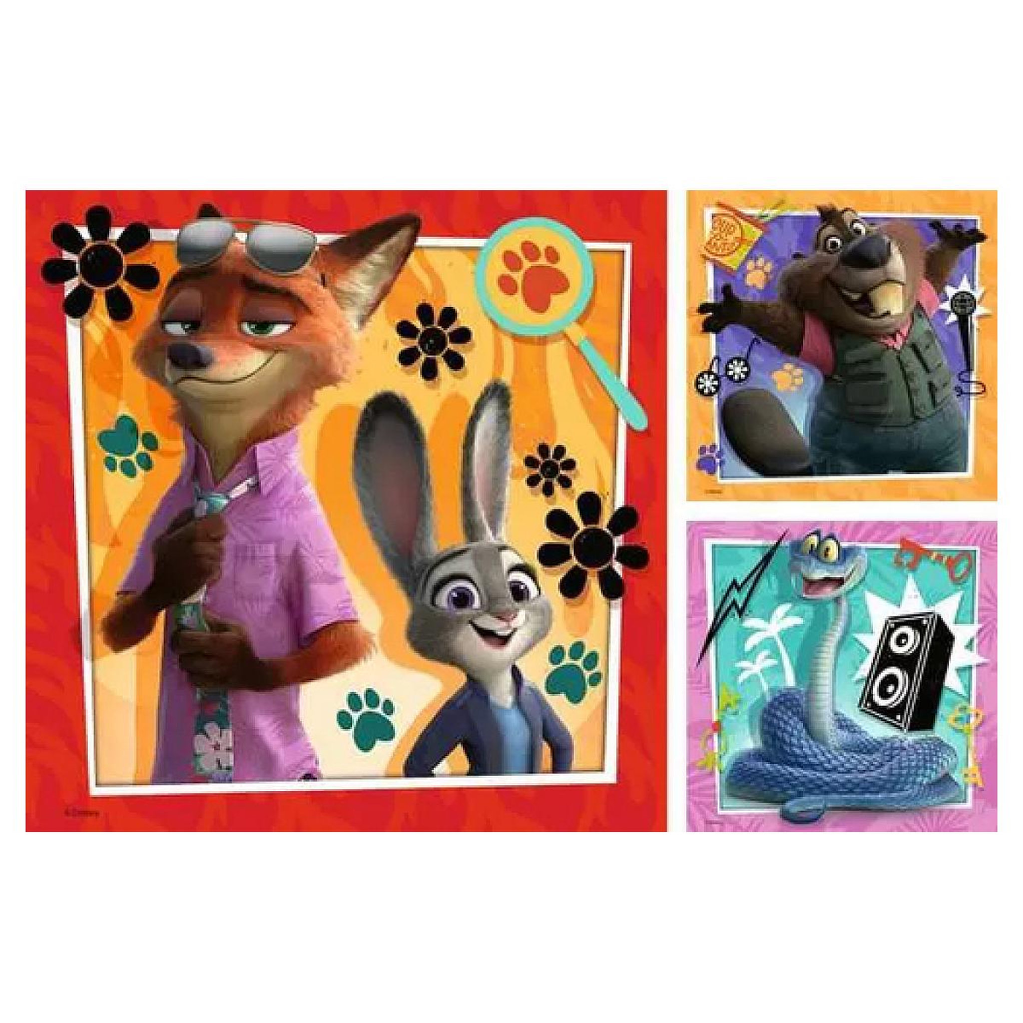 Voir la diapositive 2 : RAVENSBURGER Puzzle 3x49 pieces Une nouvelle mission Zootopie 2