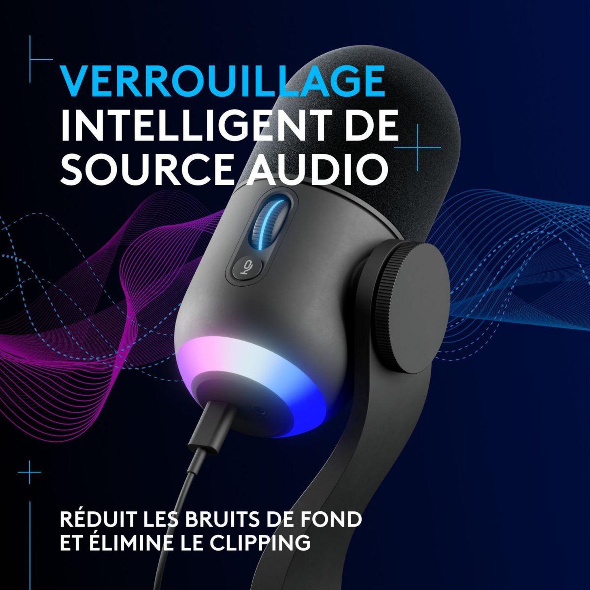 Voir la diapositive 4 : Logitech Micro gamer yeti gx rgb dynamic