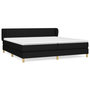 Voir la diapositive 2 : VIDAXL Sommier a lattes de lit avec matelas Noir 200x200 cm Tissu