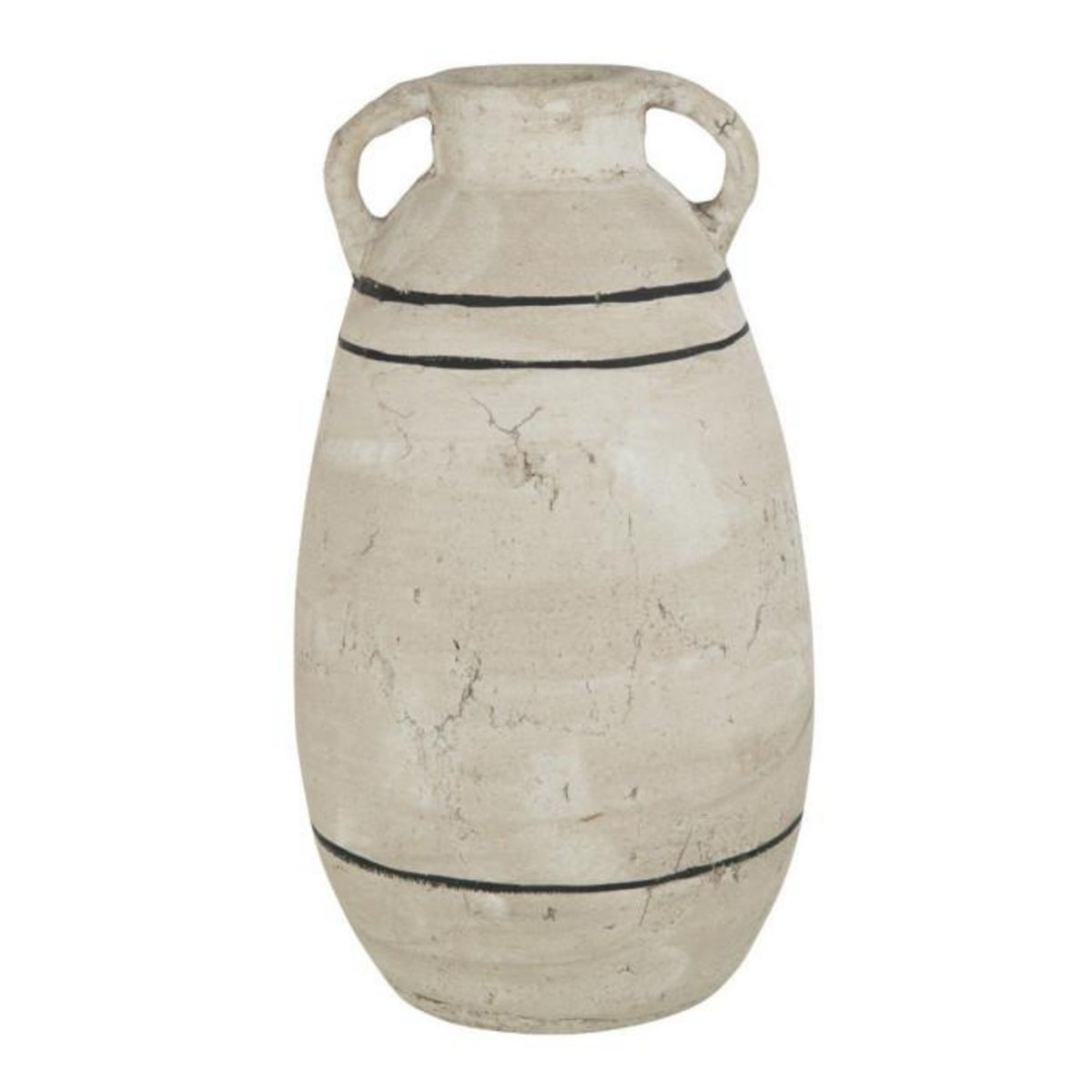 Paris Prix Cruche Design Ligne  Black Lombok  40cm Beige