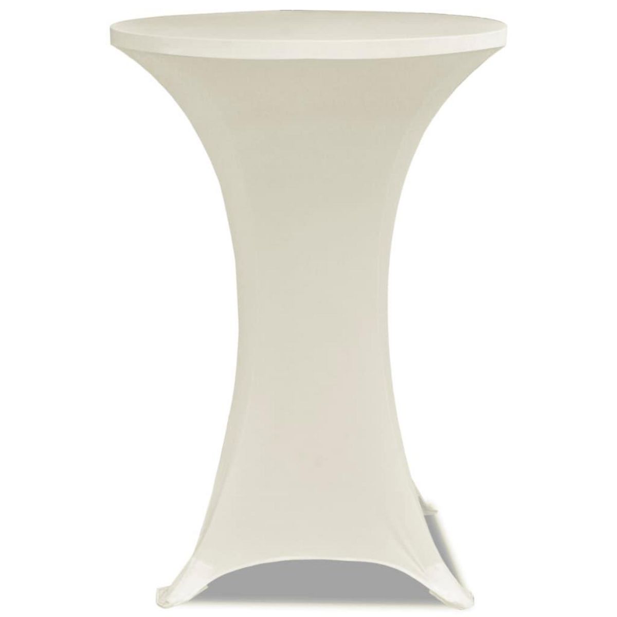 VIDAXL Housse de table Ø 60 cm Creme extensible 2 pcs