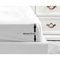 2 pcs. coton 2 pcs. blanc coton drap-housse 120x200 cm Vida XL