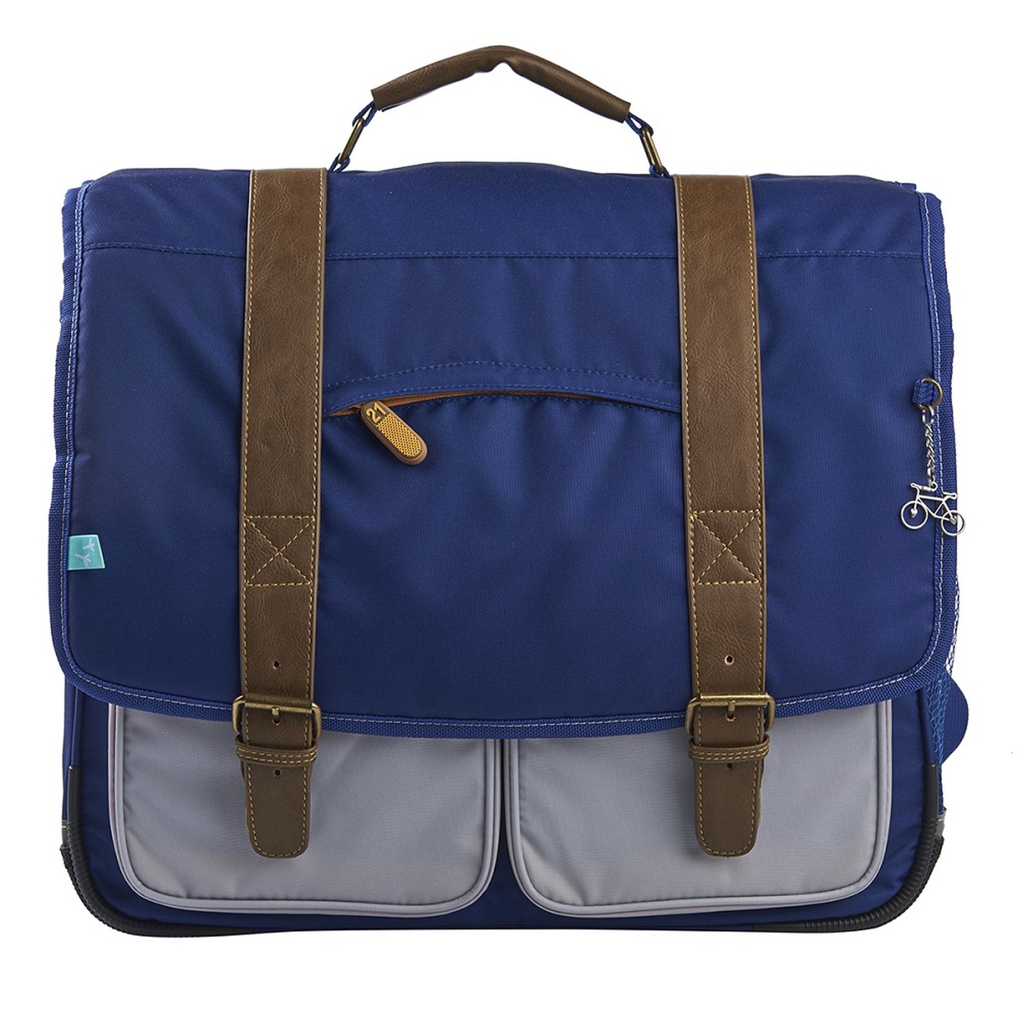 Voir la diapositive 1 : AUCHAN Cartable 41 cm CM1/CM2 bleu