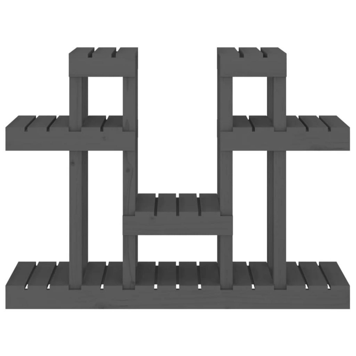 VIDAXL Support a plantes Gris 104,5x25x77,5 cm Bois massif de pin