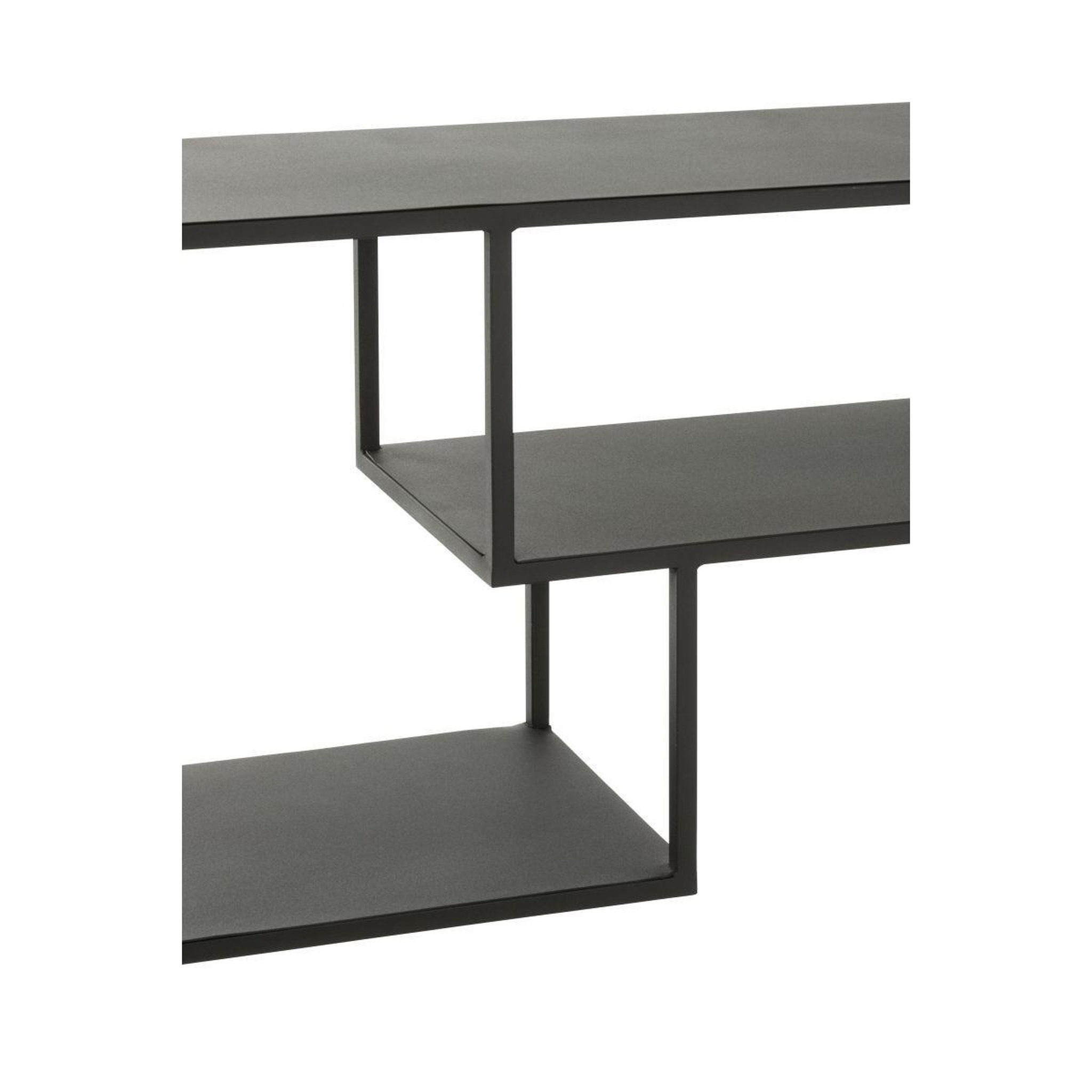 Voir la diapositive 4 : J-LINE Étagère design en métal  elsie  120cm noir