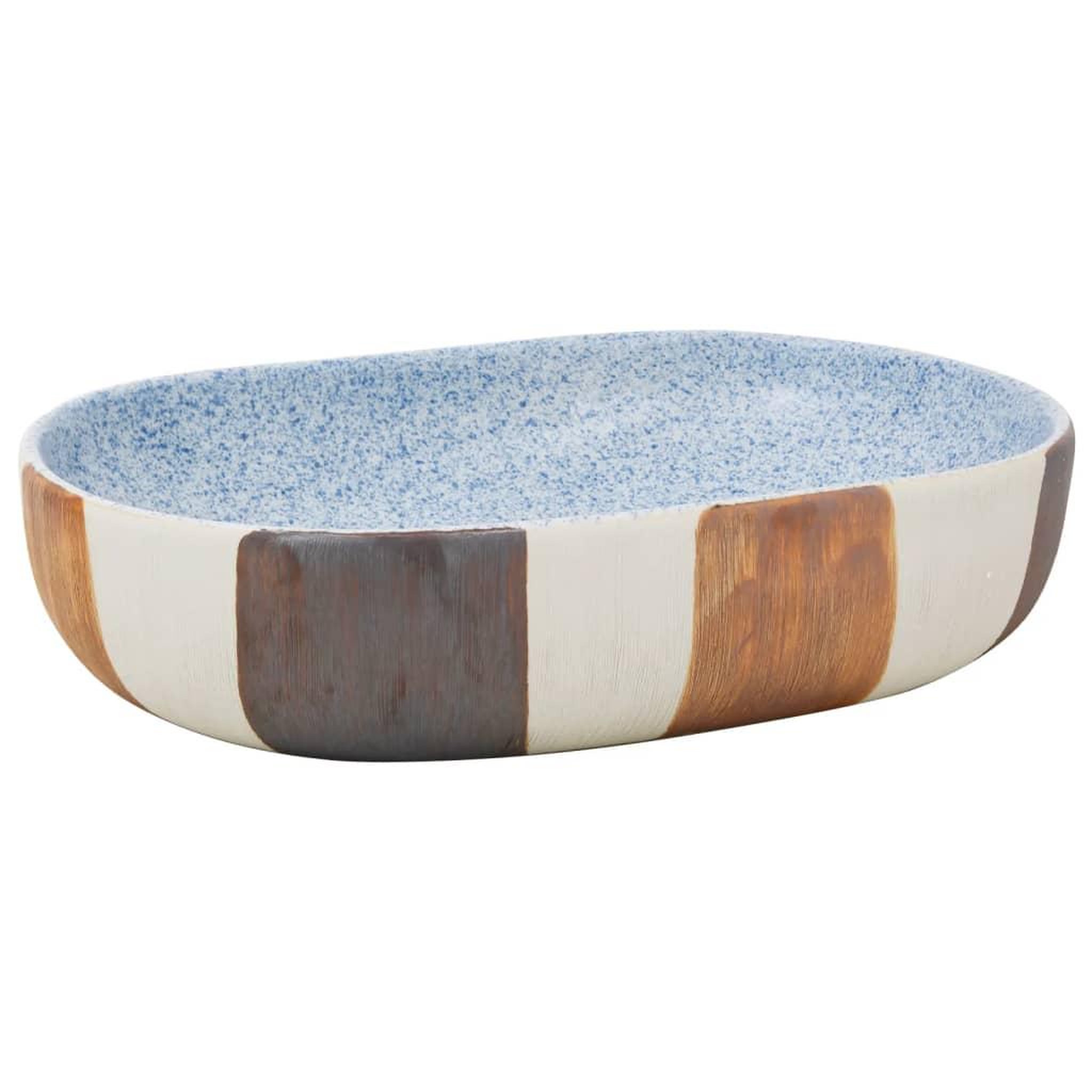 Voir la diapositive 2 : VIDAXL Vasque a poser multicolore ovale 59x40x14 cm ceramique