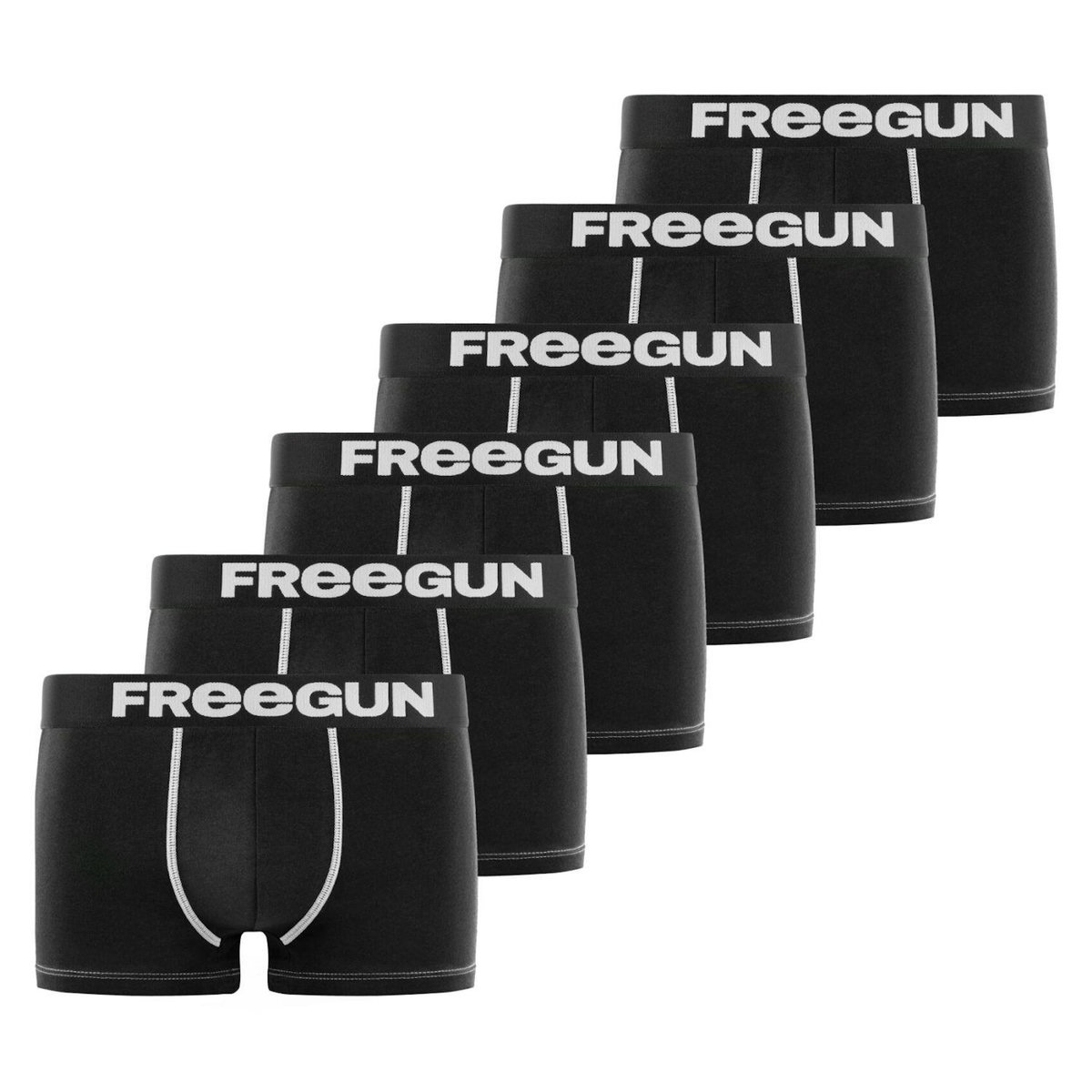 FREEGUN Lot de 6 Boxers homme microfibre