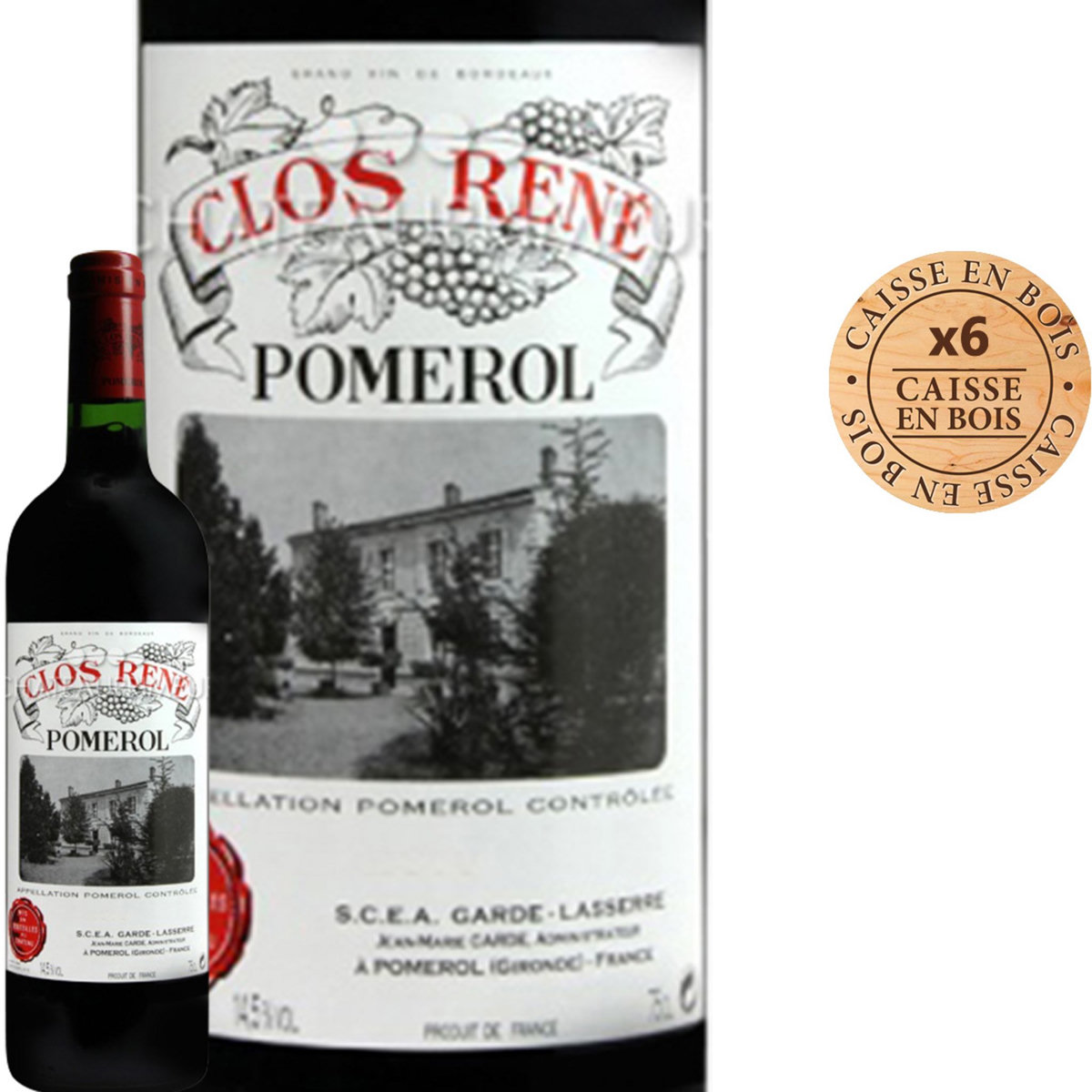 Château Clos René Pomerol Pomerol Rouge 2014 pas cher - Auchan.fr