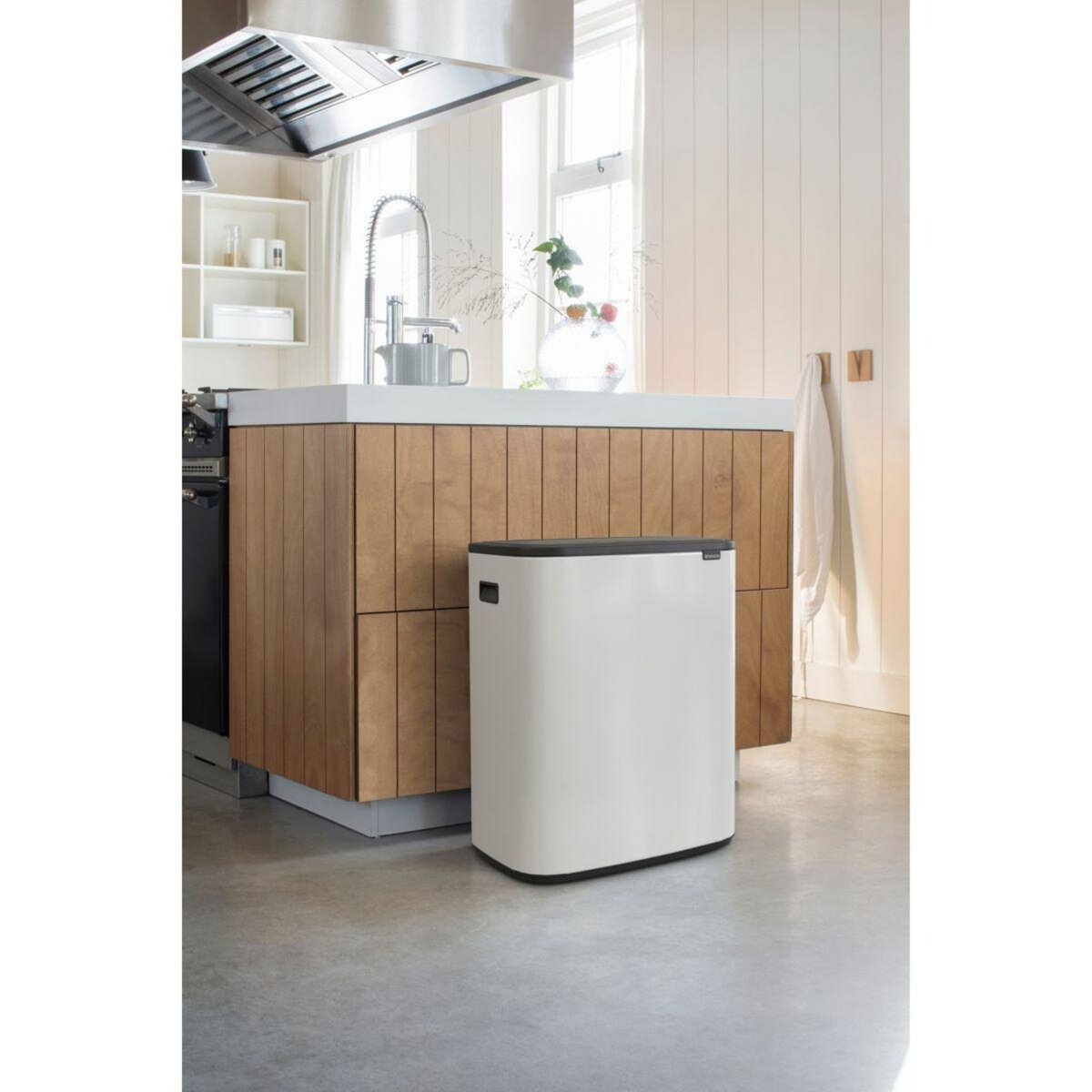 BRABANTIA Poubelle de cuisine tri sélectif Bo Touch Bin 2X30L White