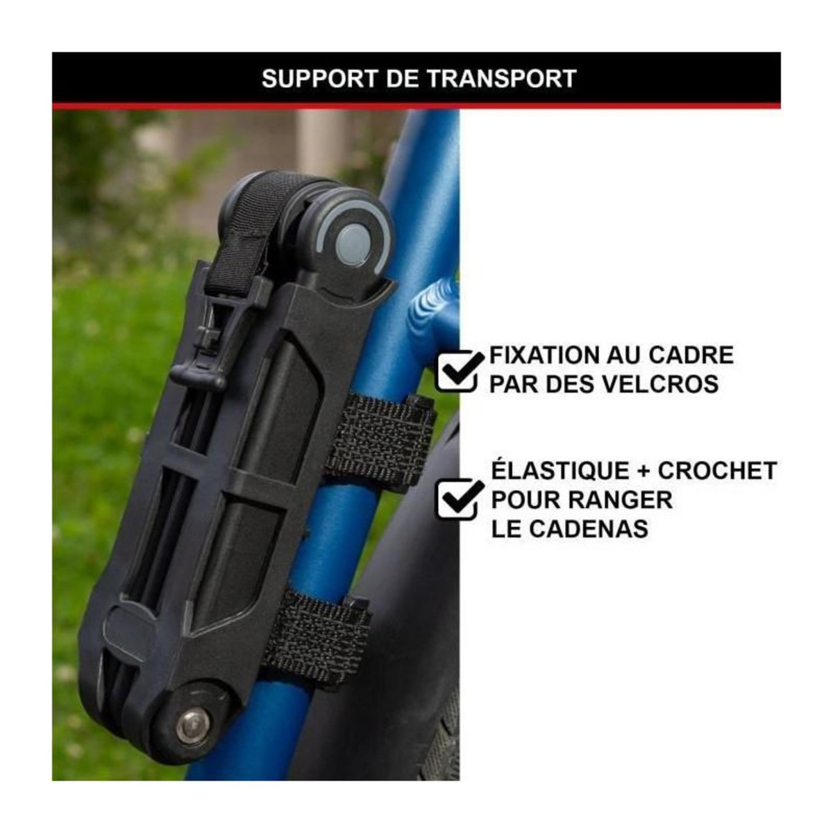 Master lock Antivol Vélo Pliable à Clefs en Acier Trempré, 4 clés, Support de transport inclus