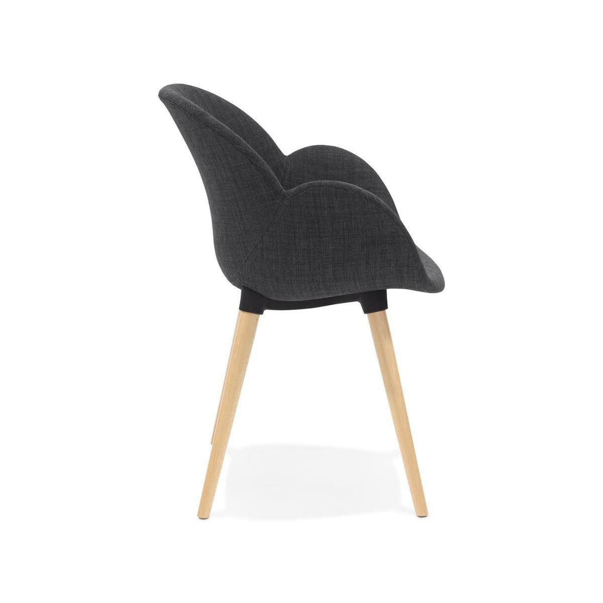 Paris Prix Fauteuil Design en Tissu  Pikko  84cm Gris Foncé