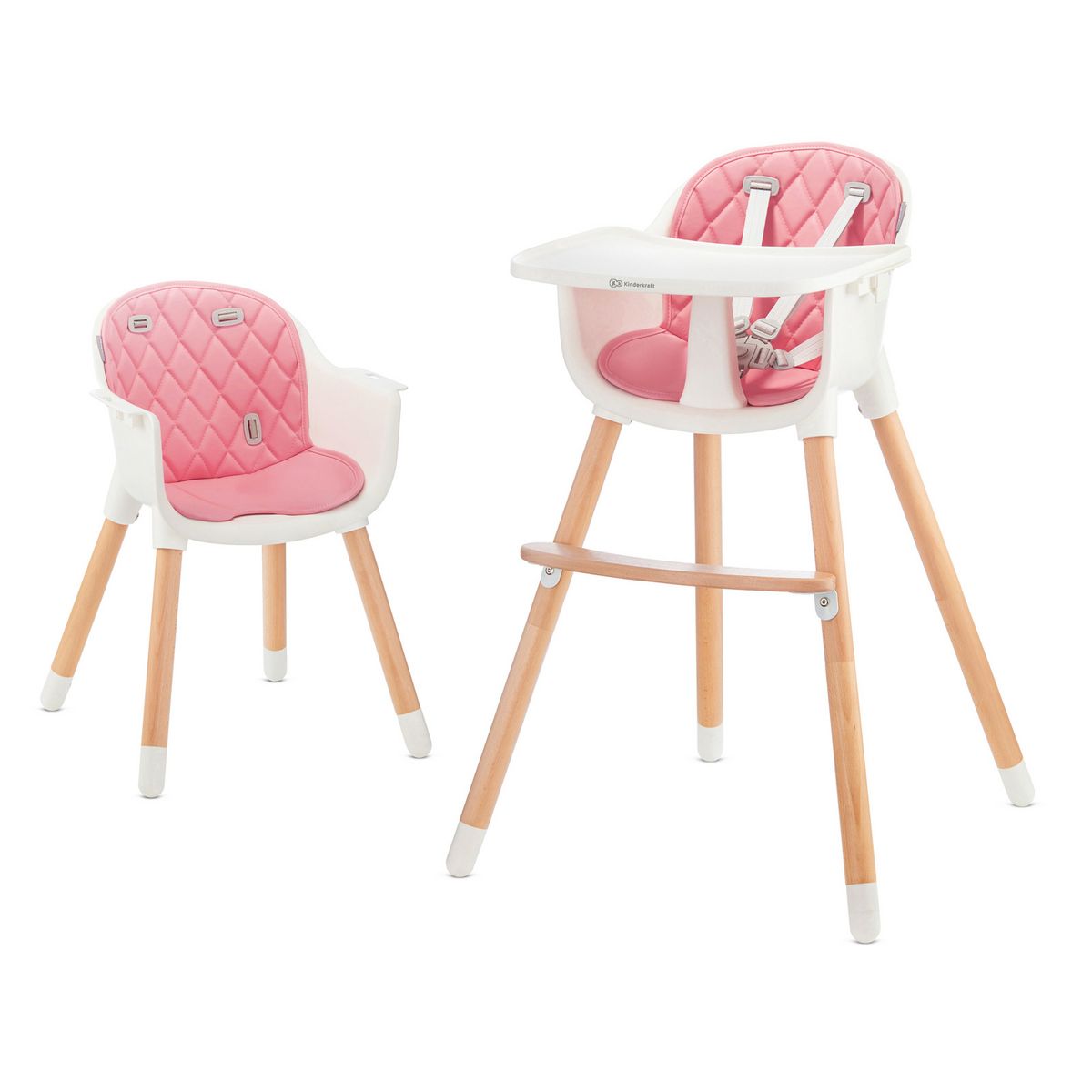 KINDERKRAFT Chaise haute évolutive 2 en 1 Sienna