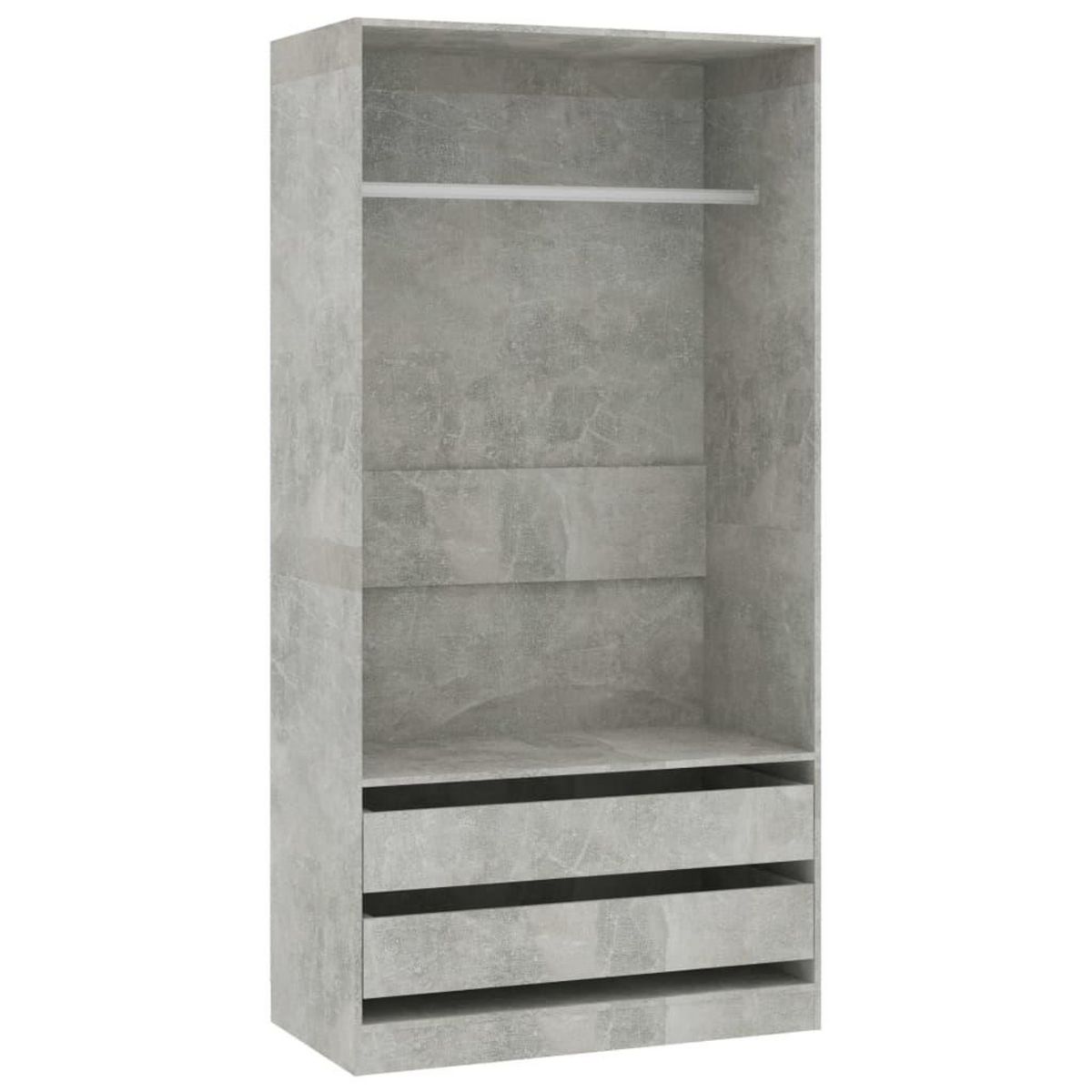 VIDAXL Garde-robe Gris beton 100x50x200 cm Bois d'ingenierie