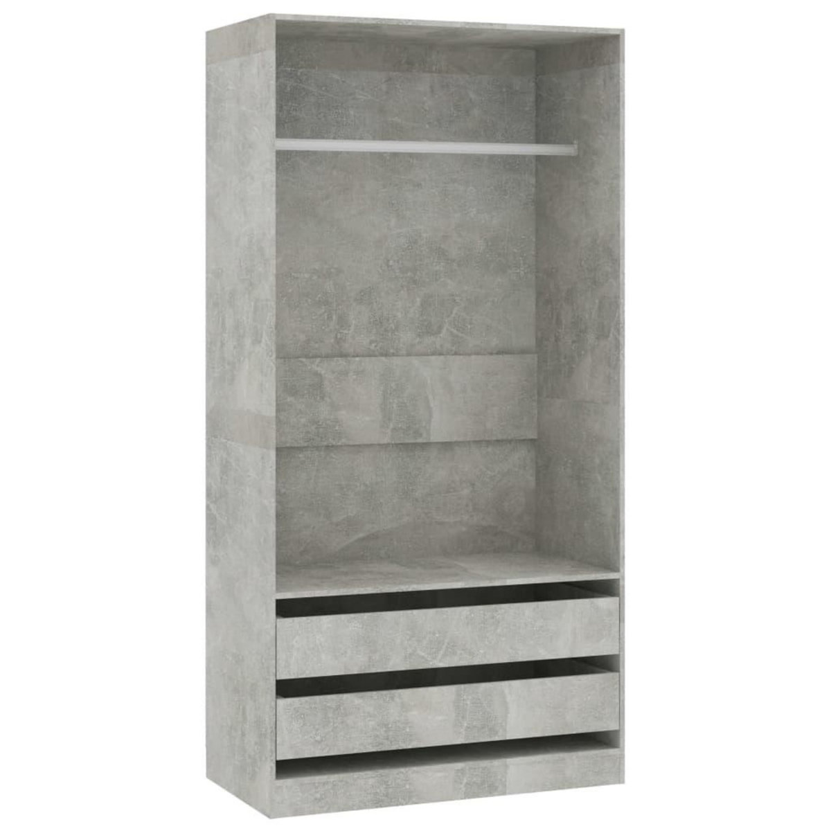 VIDAXL Garde-robe Gris beton 100x50x200 cm Bois d'ingenierie