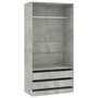 Voir la diapositive 2 : VIDAXL Garde-robe Gris beton 100x50x200 cm Bois d'ingenierie