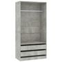 Voir la diapositive 2 : VIDAXL Garde-robe Gris beton 100x50x200 cm Bois d'ingenierie
