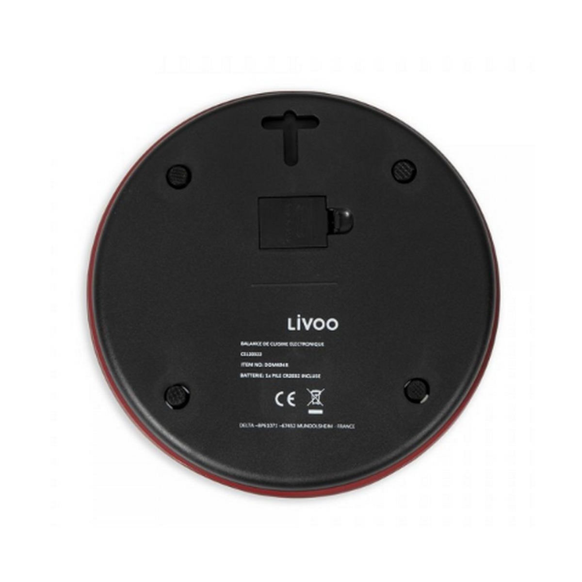 LIVOO Balance de cuisine électronique 5kg rouge chilli - DOM494R