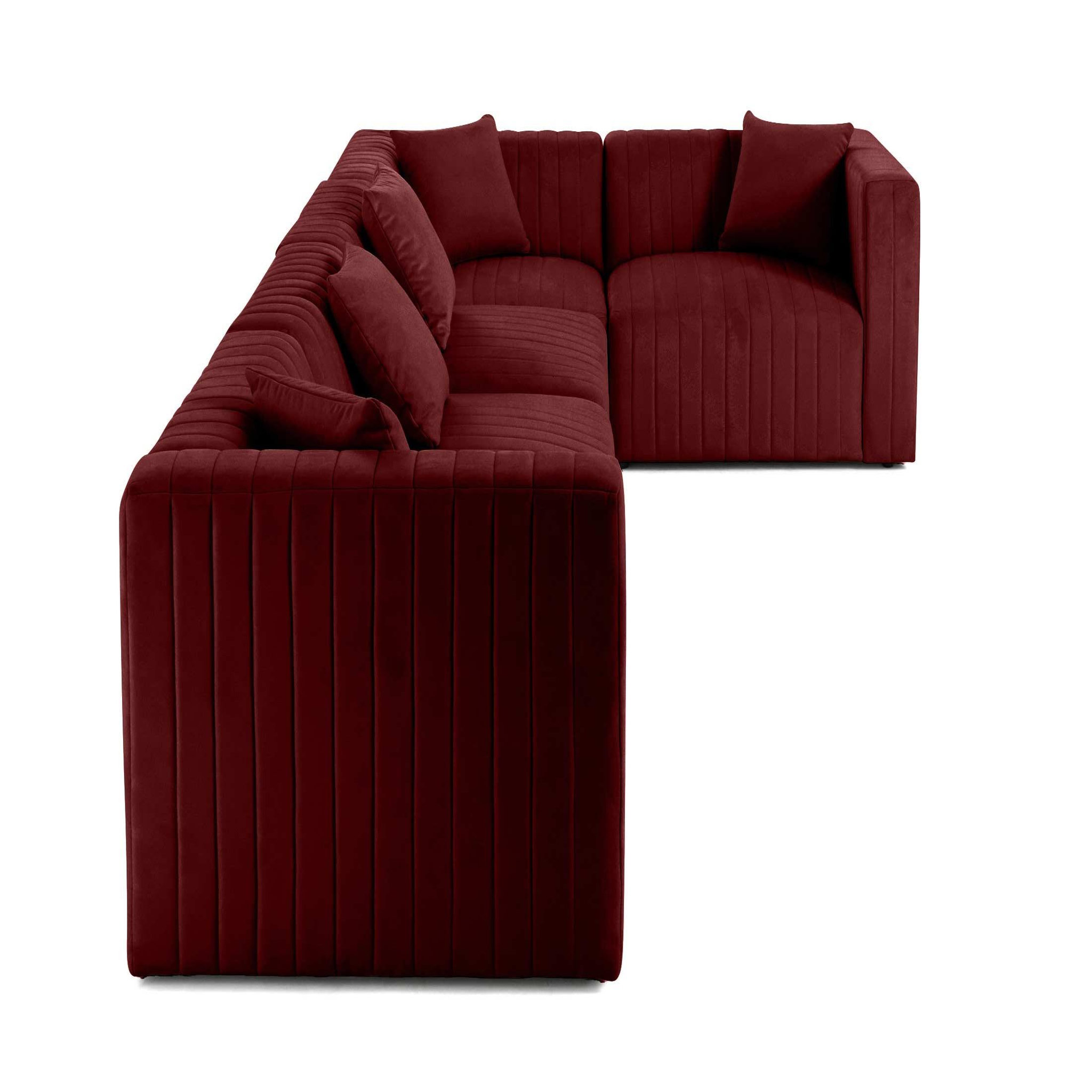 Voir la diapositive 6 : BEST MOBILIER Nova - canapé modulable d'angle réversible - 6 places - en velours