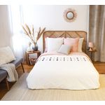 Home collection Parure housse de couette 100% coton 57fils poupie. Coloris disponibles : Gris