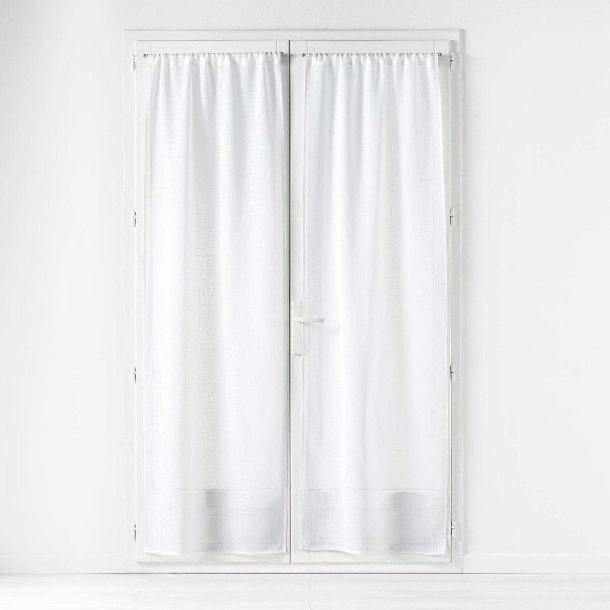 Douceur d'Intérieur Paire de voilages passe-tringle  haltona  70x240cm blanc