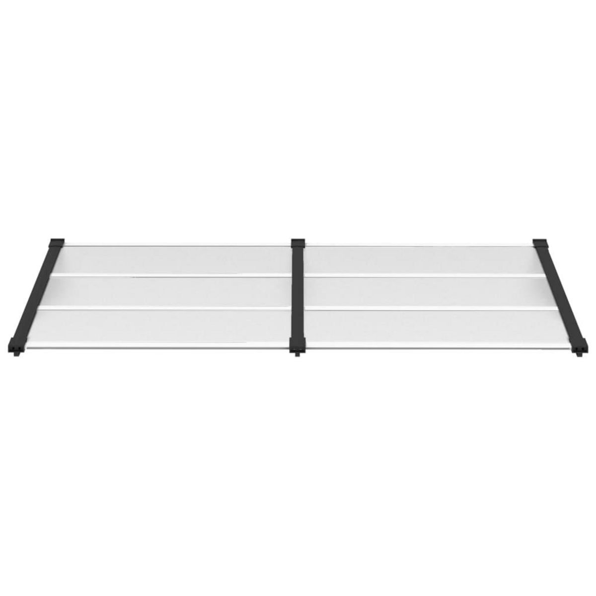 VIDAXL Auvent de porte Noir et transparent 199x90 cm Polycarbonate