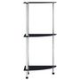 Voir la diapositive 3 : VIDAXL Etagere 3 niveaux Noir 30x30x67 cm Verre trempe