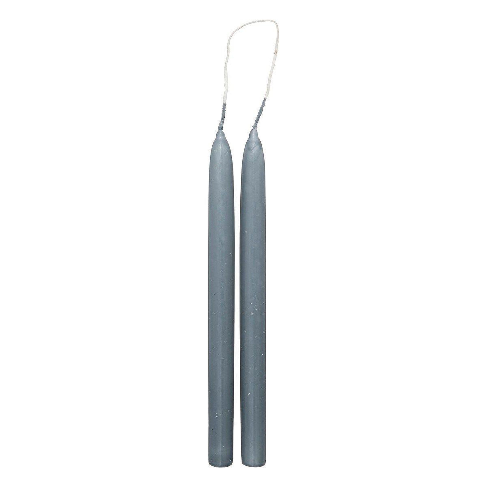 ATMOSPHERA Lot de 2 Bougies Bâton  Hugo  30cm Bleu Orage
