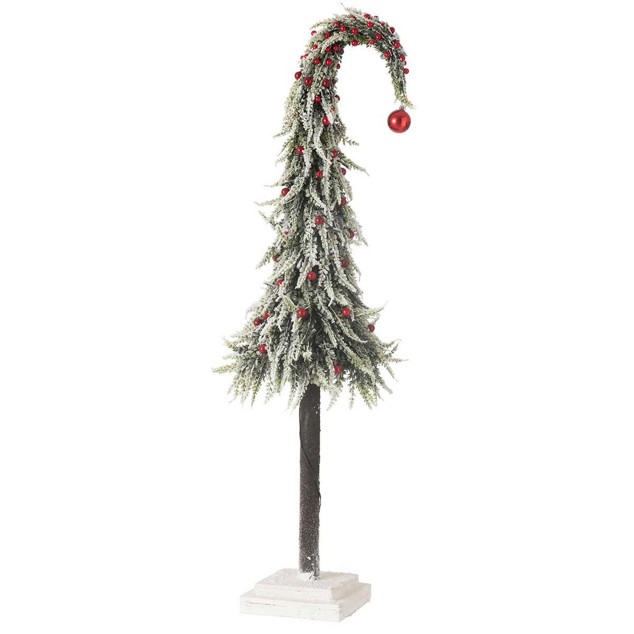 Voir la diapositive 2 : J-LINE Sapin de noël déco à led  phil  100cm vert