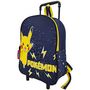 Voir la diapositive 2 : NINTENDO Sac maternelle à roulettes 1 compartiment bleu POKEMON