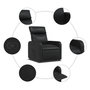 Voir la diapositive 5 : VIDAXL Fauteuil inclinable Noir Similicuir