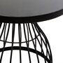  Table d'Appoint Design en Verre  Kushi  55cm Noir