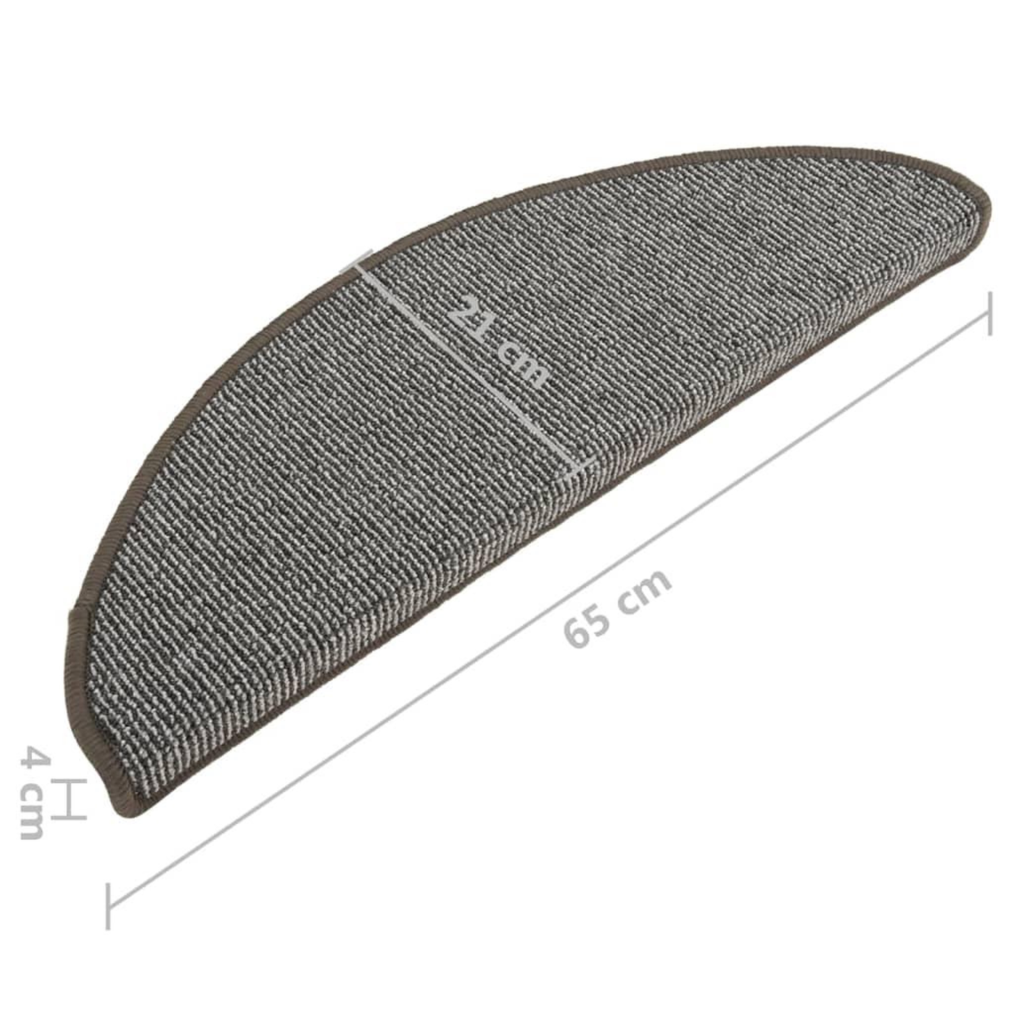 Voir la diapositive 6 : VIDAXL Tapis de marches d'escalier 15 pcs Gris 65x21x4 cm