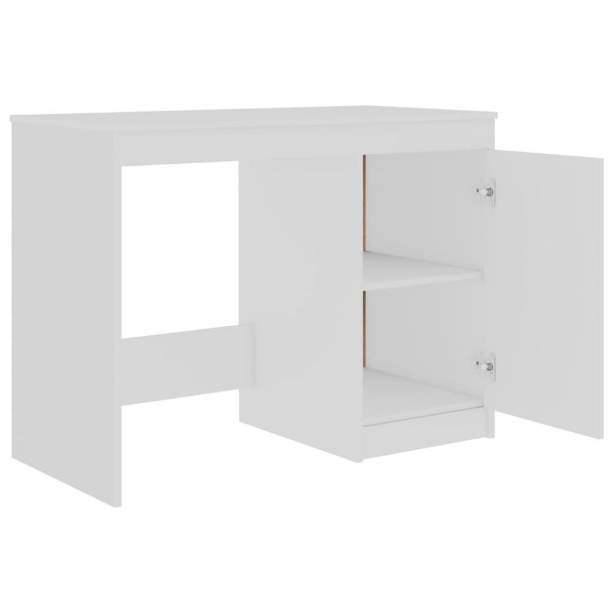 VIDAXL Bureau Blanc 100x50x76 cm Bois d'ingenierie