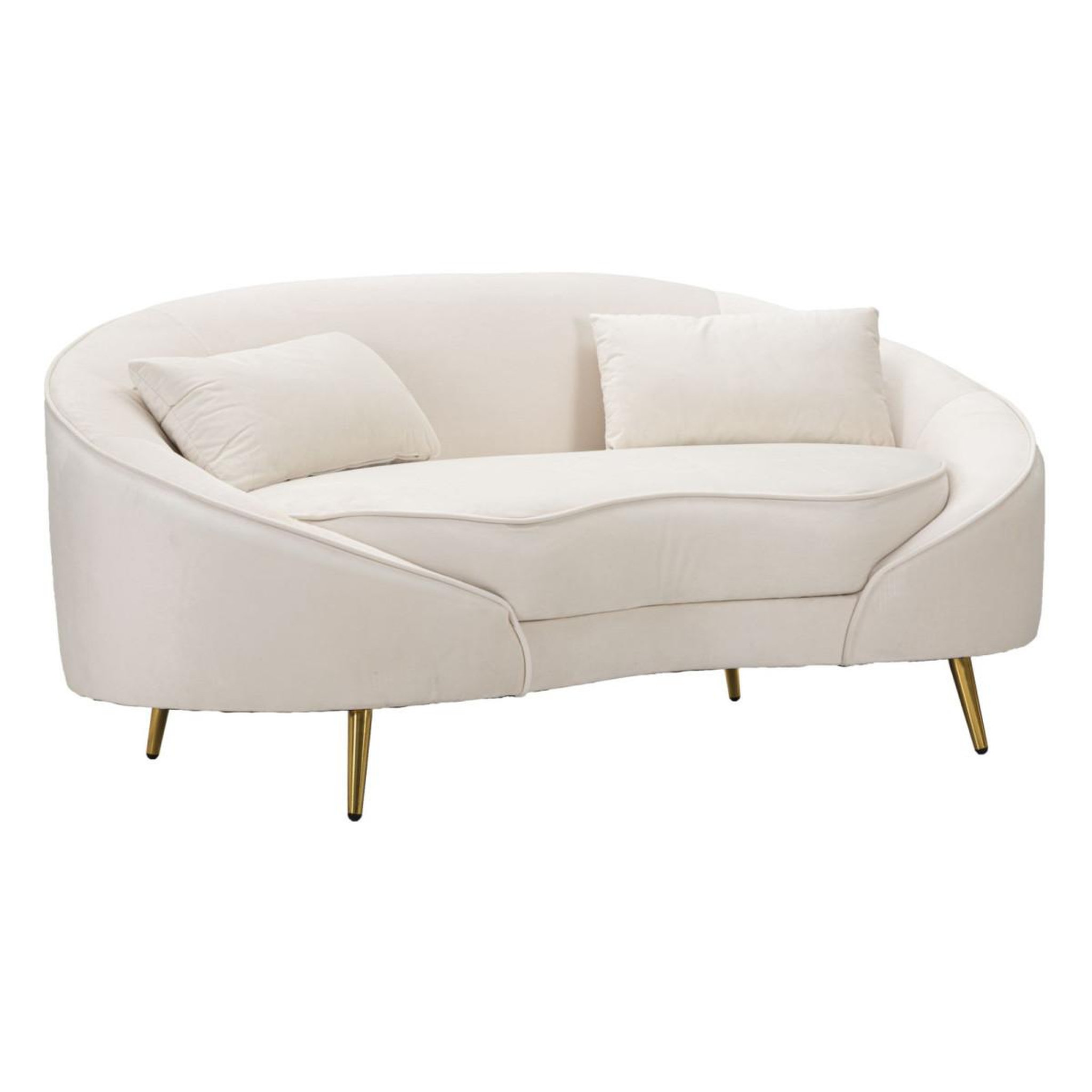 Paris Prix Canapé 2 places en tissu  oslo  148cm crème