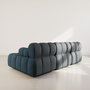 Voir la diapositive 5 : LISA DESIGN Ruby - canapé modulable d'angle droit 4 places en velours texturé