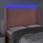 Voir la diapositive 4 : VIDAXL Tete de lit a LED Rose 147x16x118/128 cm Velours
